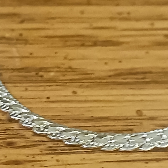 Sterling silver chain (sideways flat links) - Picture 3 of 5